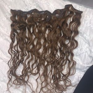 Curly Hair extensions- chestnut brown